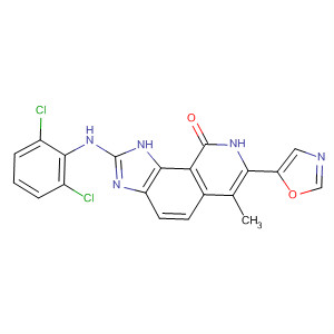 9H-Imidazo[4,5-h]isoquinolin-9-one,2-[(2,6-dichlorophenyl)amino]-1,8-dihydro-6-methyl-7-(5-oxazolyl)-
