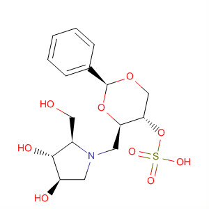 3,4-Pyrrolidinediol,2-(hydroxymethyl)-1-[[(2S,4R,5S)-2-phenyl-5-(sulfooxy)-1,3-dioxan-4-yl]methyl]-, (2R,3R,4R)-