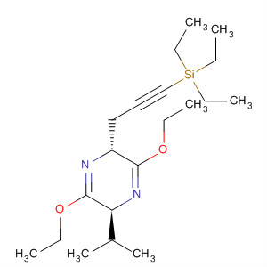 Pyrazine,3,6-diethoxy-2,5-dihydro-2-(1-methylethyl)-5-[3-(triethylsilyl)-2-propynyl]-,(2S,5R)-
