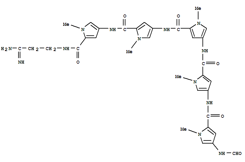 N-(5-{[5-({5-[(5-{[(3Z)-3-amino-3-iminopropyl]carbamoyl}-1-methyl-1H-pyrrol-3-yl)carbamoyl]-1-methyl-1H-pyrrol-3-yl}carbamoyl)-1-methyl-1H-pyrrol-3-yl]carbamoyl}-1-methyl-1H-pyrrol-3-yl)-4-(formylamino)-1-methyl-1H-pyrrole-2-carboxamide
