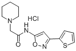 1-Piperidineacetamide, N-(3-(2-thienyl)-5-isoxazolyl)-, monohydrochlor ide
