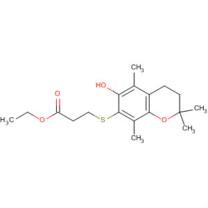 Propanoic acid,3-[(3,4-dihydro-6-hydroxy-2,2,5,8-tetramethyl-2H-1-benzopyran-7-yl)thio]-, ethyl ester