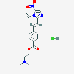 2-(diethylamino)ethyl 4-[(e)-2-(1-ethenyl-5-nitroimidazol-2-yl)ethenyl]benzoate;hydrochloride