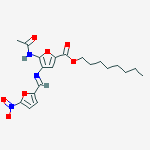 octyl 5-(acetylamino)-4-{[(E)-(5-nitrofuran-2-yl)methylidene]amino}furan-2-carboxylate