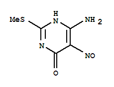 4(3H)-Pyrimidinone,6-amino-2-(methylthio)-5-nitroso-