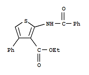 3-Thiophenecarboxylic acid, 2-(benzoylamino)-4-phenyl-, ethyl ester