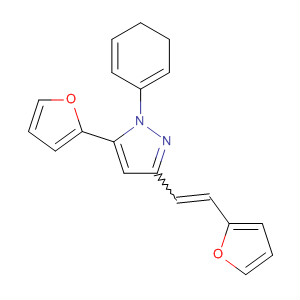 1H-Pyrazole, 5-(2-furanyl)-3-[2-(2-furanyl)ethenyl]-4,5-dihydro-1-phenyl-