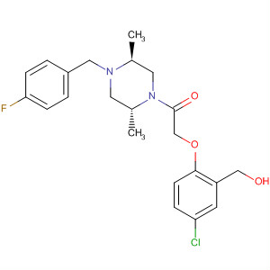 Piperazine,1-[[4-chloro-2-(hydroxymethyl)phenoxy]acetyl]-4-[(4-fluorophenyl)methyl]-2,5-dimethyl-, (2R,5S)-