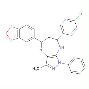 Pyrazolo[3,4-b][1,4]diazepine,5-(1,3-benzodioxol-5-yl)-7-(4-chlorophenyl)-1,6,7,8-tetrahydro-3-methyl-1-phenyl-