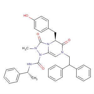 1,2,4-Triazolo[4,3-a]pyrazine-1(5H)-carboxamide,7-(2,2-diphenylethyl)hexahydro-5-[(4-hydroxyphenyl)methyl]-2-methyl-3,6-dioxo-N-[(1R)-1-phenylethyl]-, (5S)-