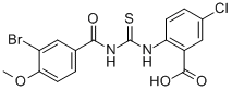 2-[[[(3-BROMO-4-METHOXYBENZOYL)AMINO]THIOXOMETHYL]AMINO]-5-CHLORO-BENZOIC ACID