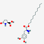 5-oxo-L-proline, compound with dodecyl 3-hydroxy-L-tyrosinate (1:1)