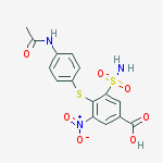 Benzoic acid, 4-[[4-(acetylamino)phenyl]thio]-3-(aminosulfonyl)-5-nitro-