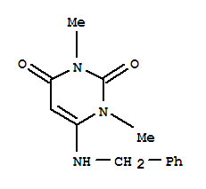 2,4(1H,3H)-pyrimidinedione, 1,3-dimethyl-6-[(phenylmethyl)amino]-