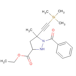 3-Pyrazolidinecarboxylic acid,1-benzoyl-5-methyl-5-[(trimethylsilyl)ethynyl]-, ethyl ester