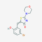 5-[(5-bromo-2-hydroxyphenyl)methylidene]-2-morpholin-4-yl-1,3-thiazol-4(5H)-one