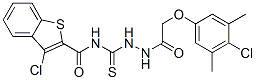 ACETIC ACID (4-CHLORO-3,5-DIMETHYLPHENOXY)-,2-[[[(3-CHLOROBENZO[B]THIOPHEN-2-YL)CARBONYL]AMINO]THIOXOMETHYL]HYDRAZIDE
