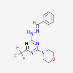 2-[(2E)-2-benzylidenehydrazinyl]-4-(morpholin-4-yl)-6-(trifluoromethyl)-1,3,5-triazine