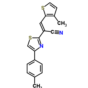 (e)-2-[4-(4-methylphenyl)-1,3-thiazol-2-yl]-3-(3-methylthiophen-2-yl)prop-2-enenitrile