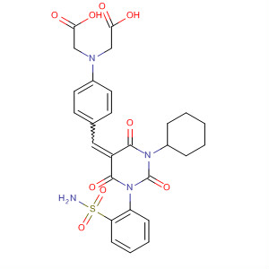 Glycine,N-[4-[[3-[2-(aminosulfonyl)phenyl]-1-cyclohexyltetrahydro-2,4,6-trioxo-5(2H)-pyrimidinylidene]methyl]phenyl]-N-(carboxymethyl)-