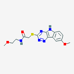 ACETAMIDE,N-(2-METHOXYETHYL)-2-[(8-METHOXY-2H-1,2,4-TRIAZINO[5,6-B]INDOL-3-YL)THIO]-