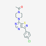 PIPERAZINE,1-ACETYL-4-[3-(4-CHLOROPHENYL)ISOTHIAZOLO[4,5-D]PYRIMIDIN-7-YL]-