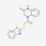 2-1H-QUINOXALINONE,4-[(2-BENZOXAZOLYLTHIO)ACETYL]-3,4-DIHYDRO-