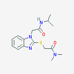 1H-BENZO[D]IMIDAZOLE-1-ACETAMIDE,2-[[2-(DIMETHYLAMINO)-2-OXOETHYL]THIO]-N-(ISOPROPYL)-