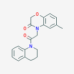 QUINOLINE,1-[(2,3-DIHYDRO-6-METHYL-3-OXO-4H-1,4-BENZOXAZIN-4-YL)ACETYL]-1,2,3,4-TETRAHYDRO-