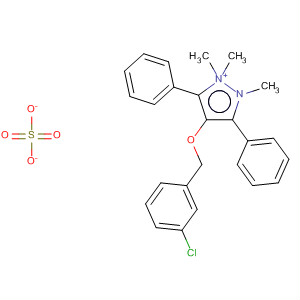 1H-Pyrazolium, 4-[(3-chlorophenyl)methoxy]-1,2-dimethyl-3,5-diphenyl-,methyl sulfate