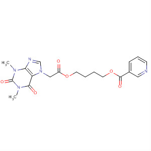 7H-Purine-7-acetic acid, 1,2,3,6-tetrahydro-1,3-dimethyl-2,6-dioxo-,4-[(3-pyridinylcarbonyl)oxy]butyl ester