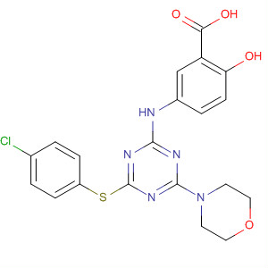 Benzoic acid,5-[[4-[(4-chlorophenyl)thio]-6-(4-morpholinyl)-1,3,5-triazin-2-yl]amino]-2-hydroxy-