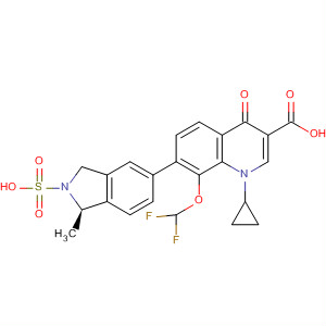 3-Quinolinecarboxylic acid,1-cyclopropyl-8-(difluoromethoxy)-7-[(1R)-2,3-dihydro-1-methyl-2-sulfo-1H-isoindol-5-yl]-1,4-dihydro-4-oxo-