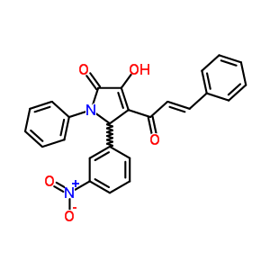 3-hydroxy-5-(3-nitrophenyl)-1-phenyl-4-[(2E)-3-phenylprop-2-enoyl]-1,5-dihydro-2H-pyrrol-2-one