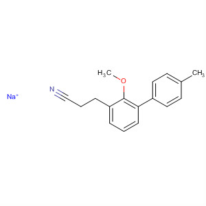 Benzenepropanenitrile, b-methoxy-a-(4-methylphenyl)-, ion(1-), sodium