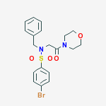 N-BENZYL-4-BROMO-N-(2-MORPHOLIN-4-YL-2-OXO-ETHYL)BENZENESULFONAMIDE