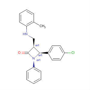 2-Azetidinone,4-(4-chlorophenyl)-3-[(methylphenylamino)methyl]-1-phenyl-, cis-