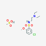 5-chloro-N-[2-(diethylamino)ethyl]-2-methoxybenzenesulfonamide methanesulfonate