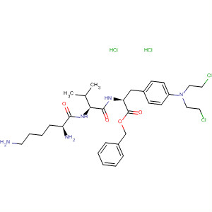 L-Phenylalanine, 4-[bis(2-chloroethyl)amino]-N-(N-L-lysyl-L-valyl)-,phenylmethyl ester, dihydrochloride