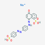 (8E)-5-oxo-8-(2-{4-[(E)-(4-sulfophenyl)diazenyl]phenyl}hydrazinylidene)-5,8-dihydronaphthalene-1-sulfonic acid