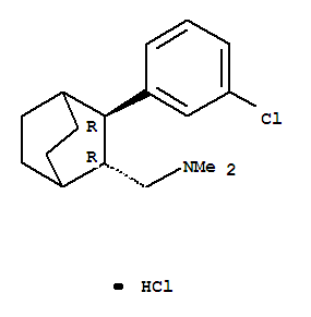 Bicyclo[2.2.2]octane-2-methanamine,3-(3-chlorophenyl)-N,N-dimethyl-, hydrochloride (1:1), (2R,3R)-rel-