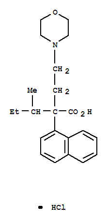 3-methyl-2-[2-(morpholin-4-yl)ethyl]-2-(naphthalen-1-yl)pentanoic acid hydrochloride (1:1)
