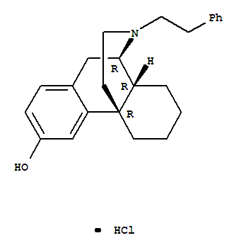 17-(2-phenylethyl)morphinan-3-ol hydrochloride