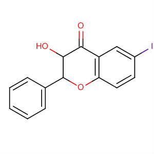 4H-1-Benzopyran-4-one, 2,3-dihydro-3-hydroxy-6-iodo-2-phenyl-
