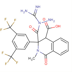 4-Isoquinolinecarboxylic acid,3-[3,5-bis(trifluoromethyl)phenyl]-1,2,3,4-tetrahydro-2-methyl-1-oxo-,2-(aminoiminomethyl)hydrazide