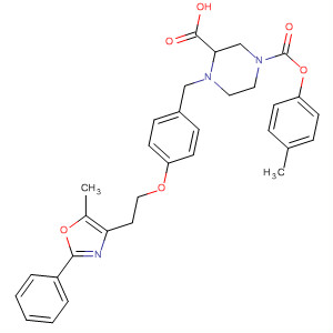 1,3-Piperazinedicarboxylic acid,4-[[4-[2-(5-methyl-2-phenyl-4-oxazolyl)ethoxy]phenyl]methyl]-,1-(4-methylphenyl) ester