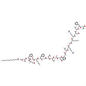L-Valine,N-(1-oxotetradecyl)glycyl-L-valyl-L-a-glutamyl-L-phenylalanyl-L-seryl-L-lysyl-L-phenylalanylglycyl-L-asparaginyl-L-leucyl-L-seryl-L-asparaginyl-L-phenylalanyl-L-leucyl-L-arginyl-L-alanyl-L-lysyl-L-arginyl-L-asparaginyl-L-leucyl-L-phenylalanyl-