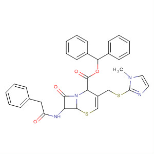 5-Thia-1-azabicyclo[4.2.0]oct-3-ene-2-carboxylic acid,3-[[(1-methyl-1H-imidazol-2-yl)thio]methyl]-8-oxo-7-[(phenylacetyl)amino]-, diphenylmethyl ester, (6R,7R)-