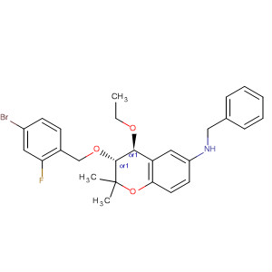 2H-1-Benzopyran-6-amine,3-[(4-bromo-2-fluorophenyl)methoxy]-4-ethoxy-3,4-dihydro-2,2-dimethyl-N-(phenylmethyl)-, (3R,4S)-rel-