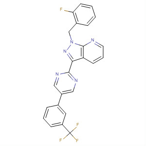 1H-Pyrazolo[3,4-b]pyridine,1-[(2-fluorophenyl)methyl]-3-[5-[3-(trifluoromethyl)phenyl]-2-pyrimidinyl]-